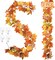 2-Pack 11.8FT Fall Garland – Autumn Decorations for Home, Mantle, Thanksgiving, and Seasonal Indoor & Outdoor Decor (Orange)